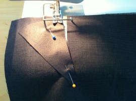 Brustdreieck einnähen