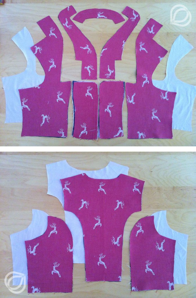 Stehkragen-Dirndl - Teile zusammennähen1